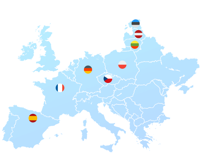 География наших встреч в Европе